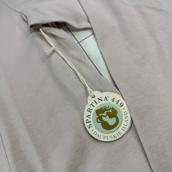 Spartina 449 Top Womens Large Hushed Violet Briella Tie Front Fringe New Classic - Picture 6 of 11